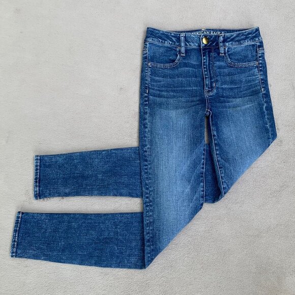 American Eagle Outfitters Super Stretch Hi-Rise Jeggings Sz2 - Picture 5 of 15